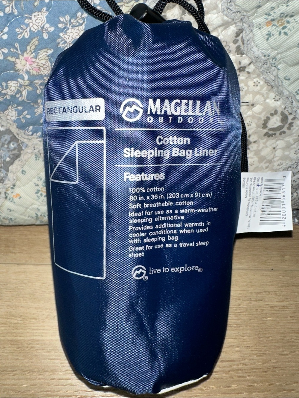 Magellan Outdoors Navy Cotton Sleeping Bag Liner